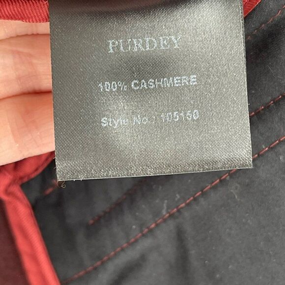 Purdey‎ Gun & Rifle Makers Drummond Suede-Trimmed Cashmere Blazer Merlot Women 8 - Picture 13 of 14